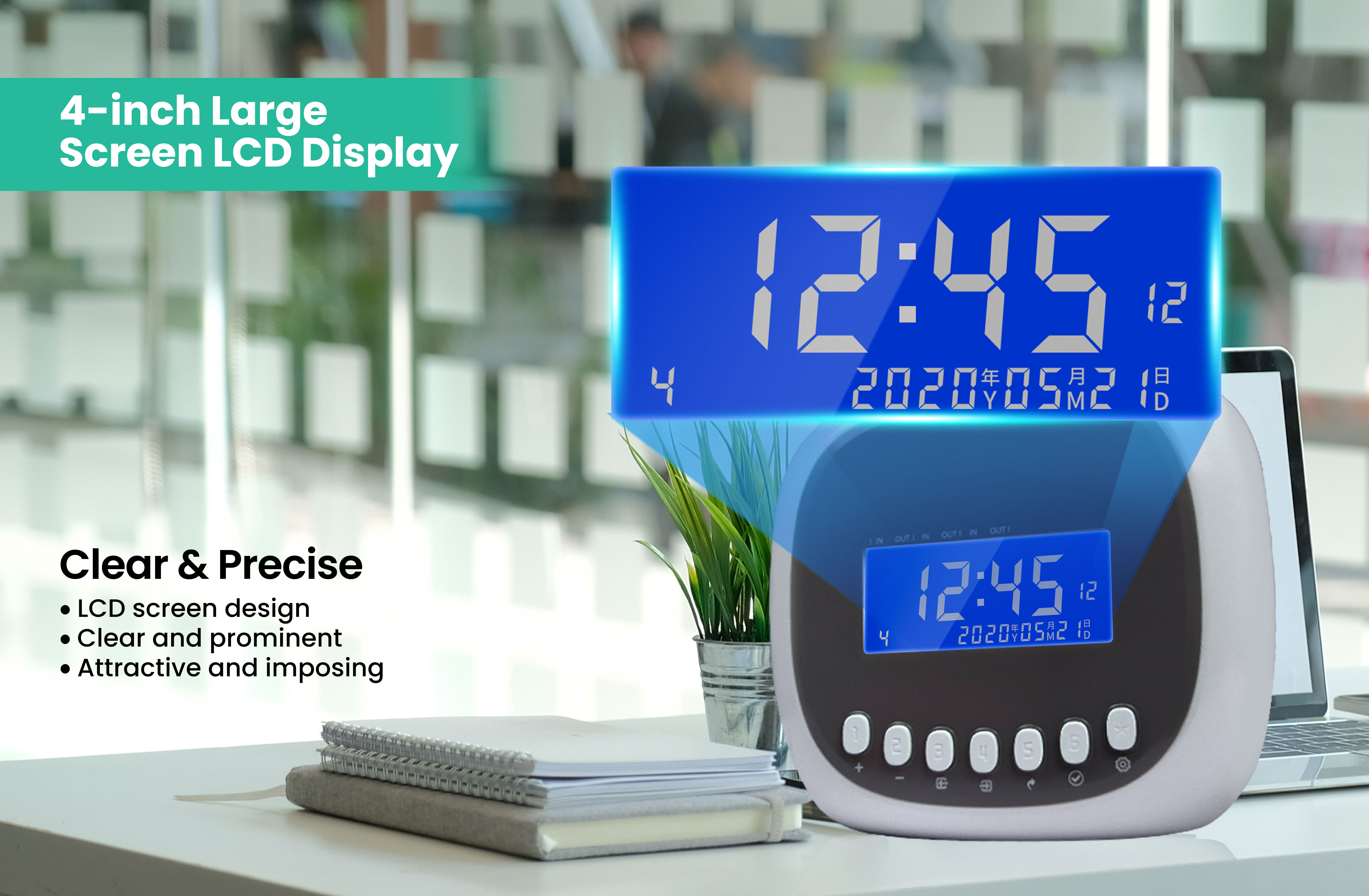 Punch Card Attendance Machine bundy clock Time Recorder Local Warranty ...