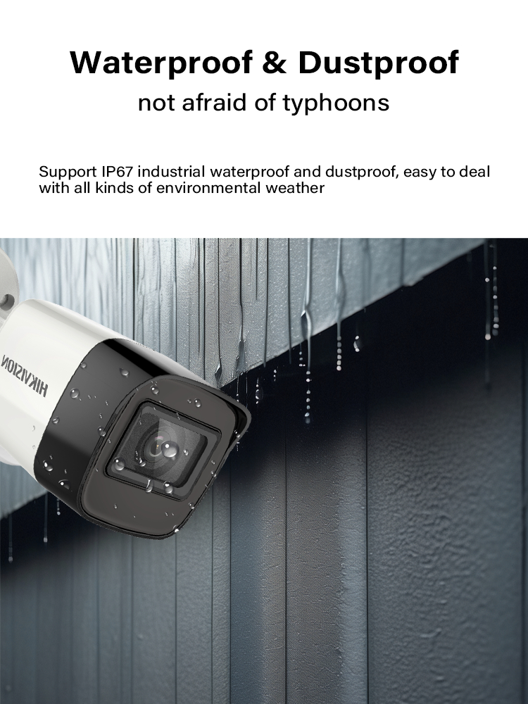 Hikvision 4CH 8CH HD 2MP ALL Bullet CCTV Package With Audio camera kit