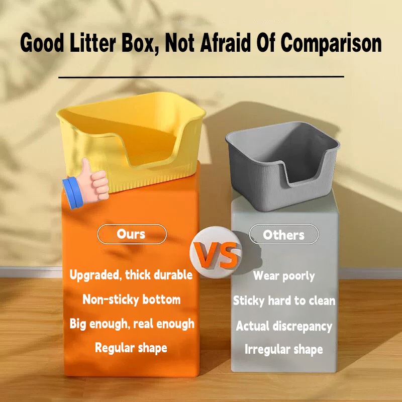 Cat Litter Box With Scoop Kitten Litter Box Cat Toilet Deodorization