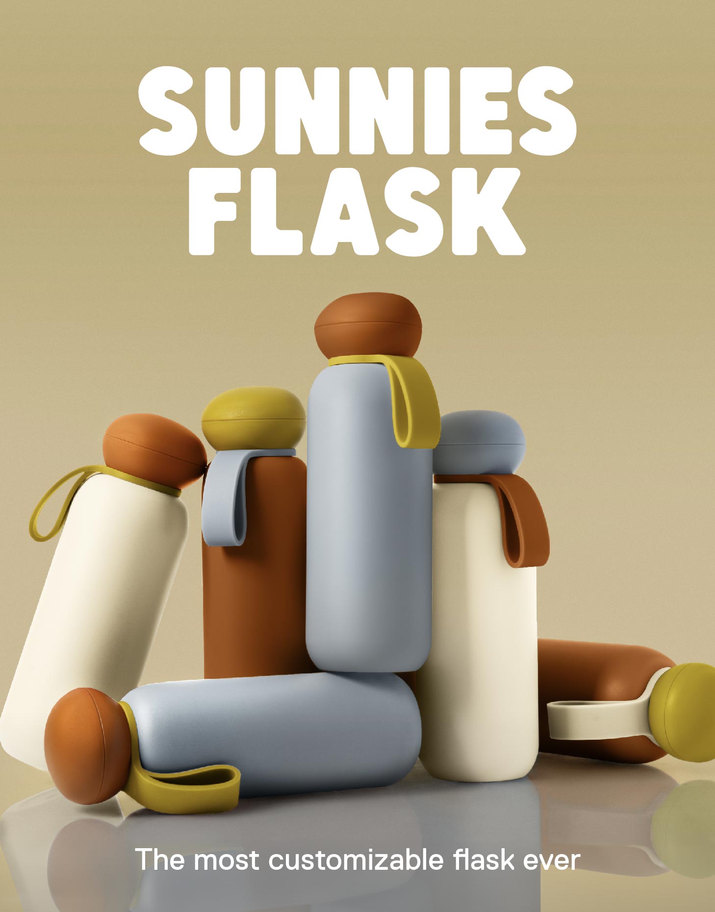 Sunnies Flask Pebble Cap (Customizable Water Tumbler Accessory Lid ...