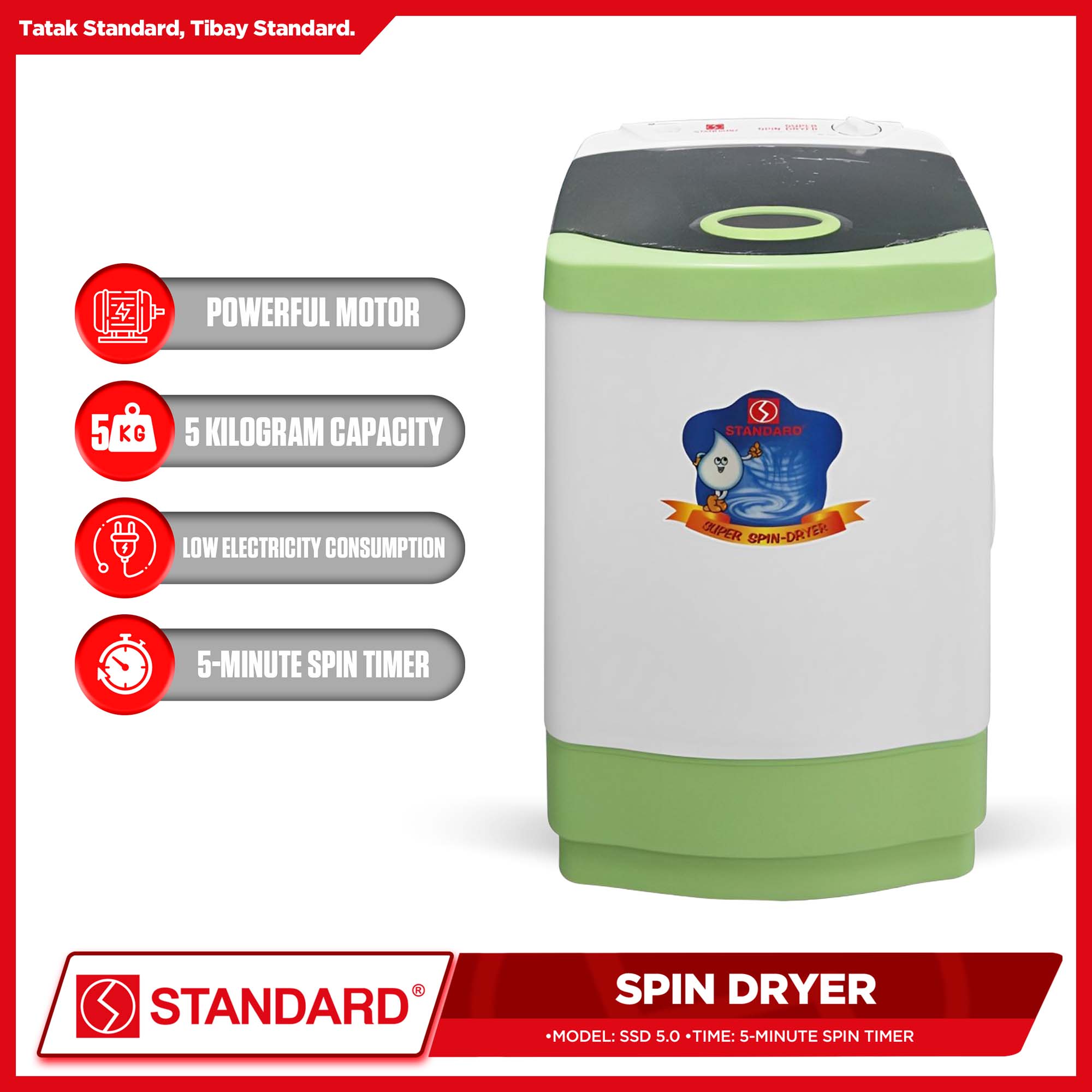 Standard Appliances Spin Dryer SSD 5.0A | Shopee Philippines