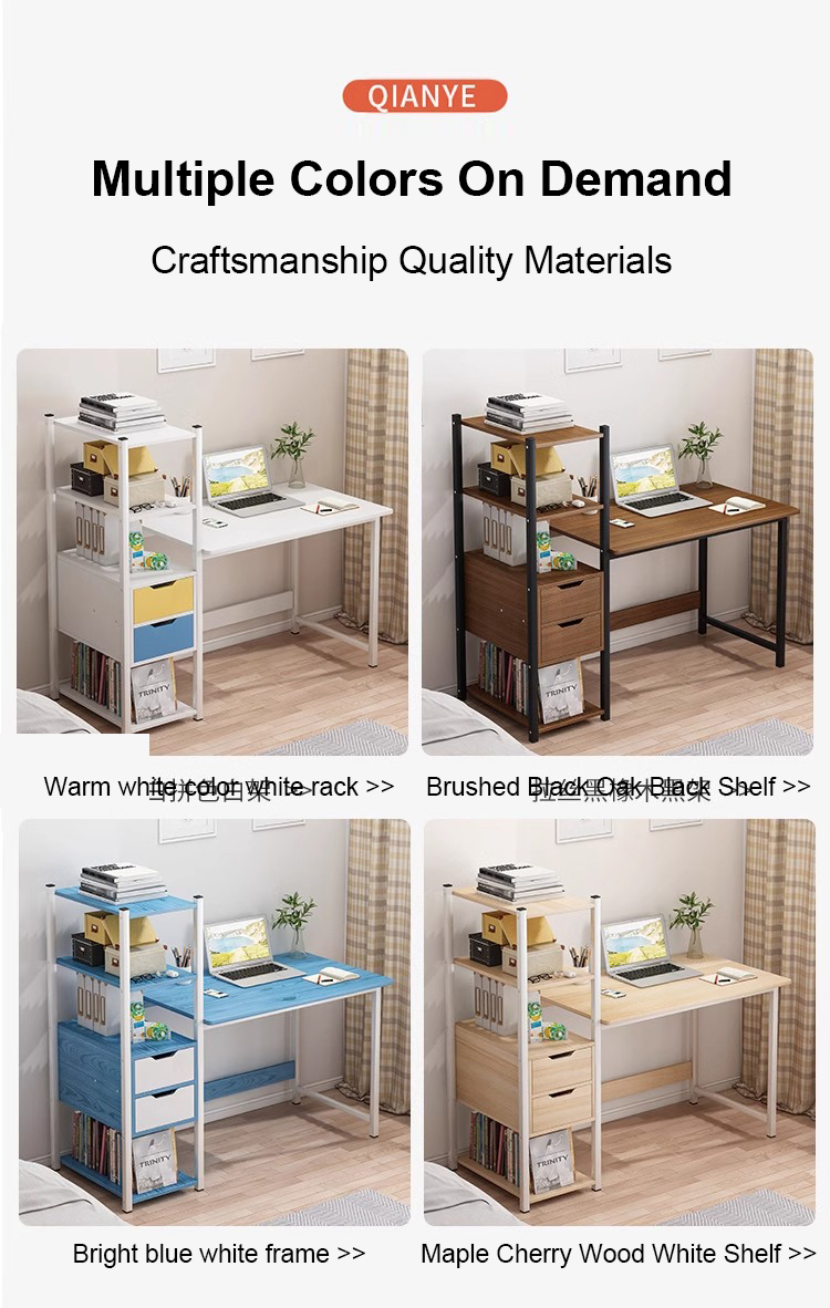 MC Study Table with drawer Desktop Table Computer Table with Shelves ...