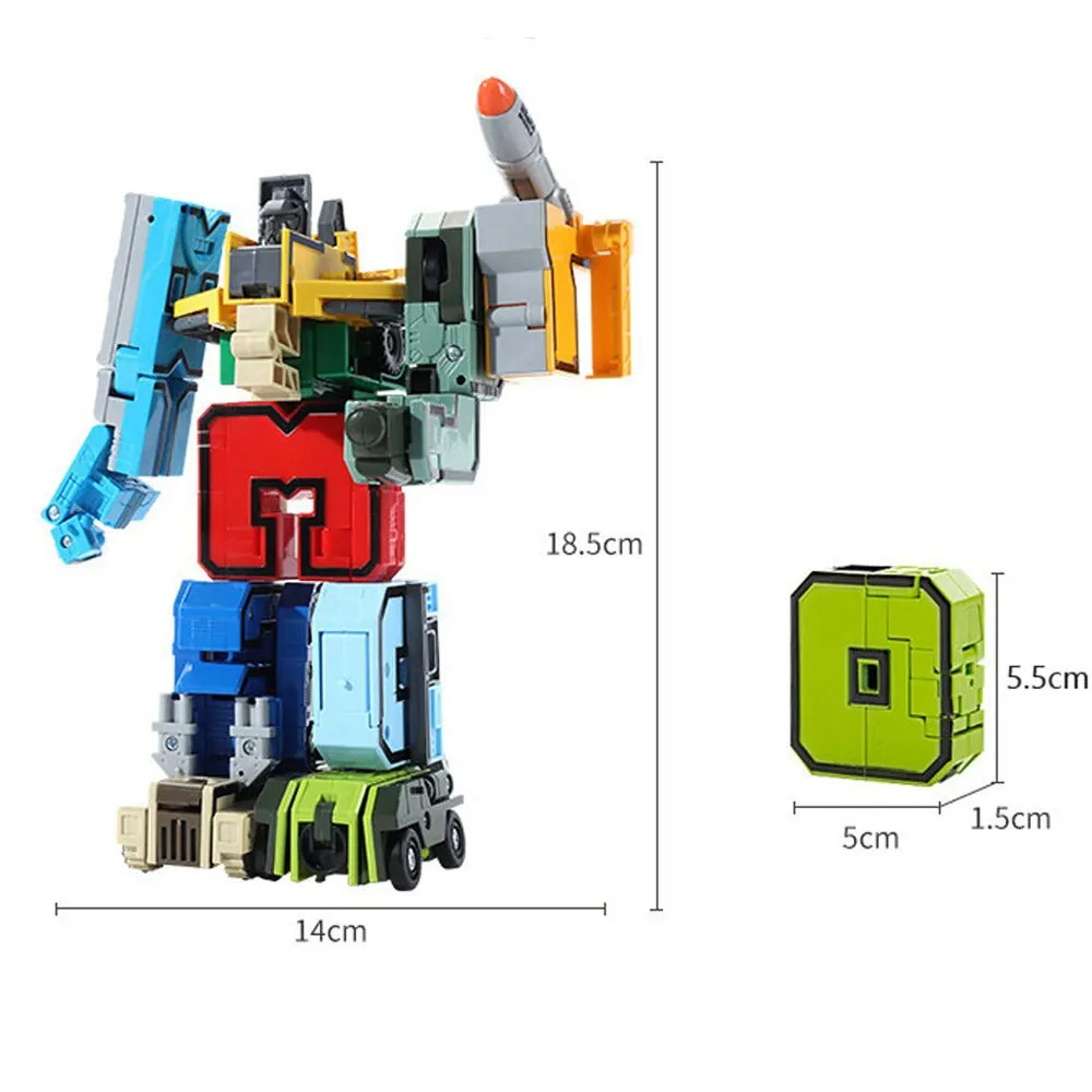 Timi Number Deformation Robot Toys, Assemble Building Blocks Kits ...
