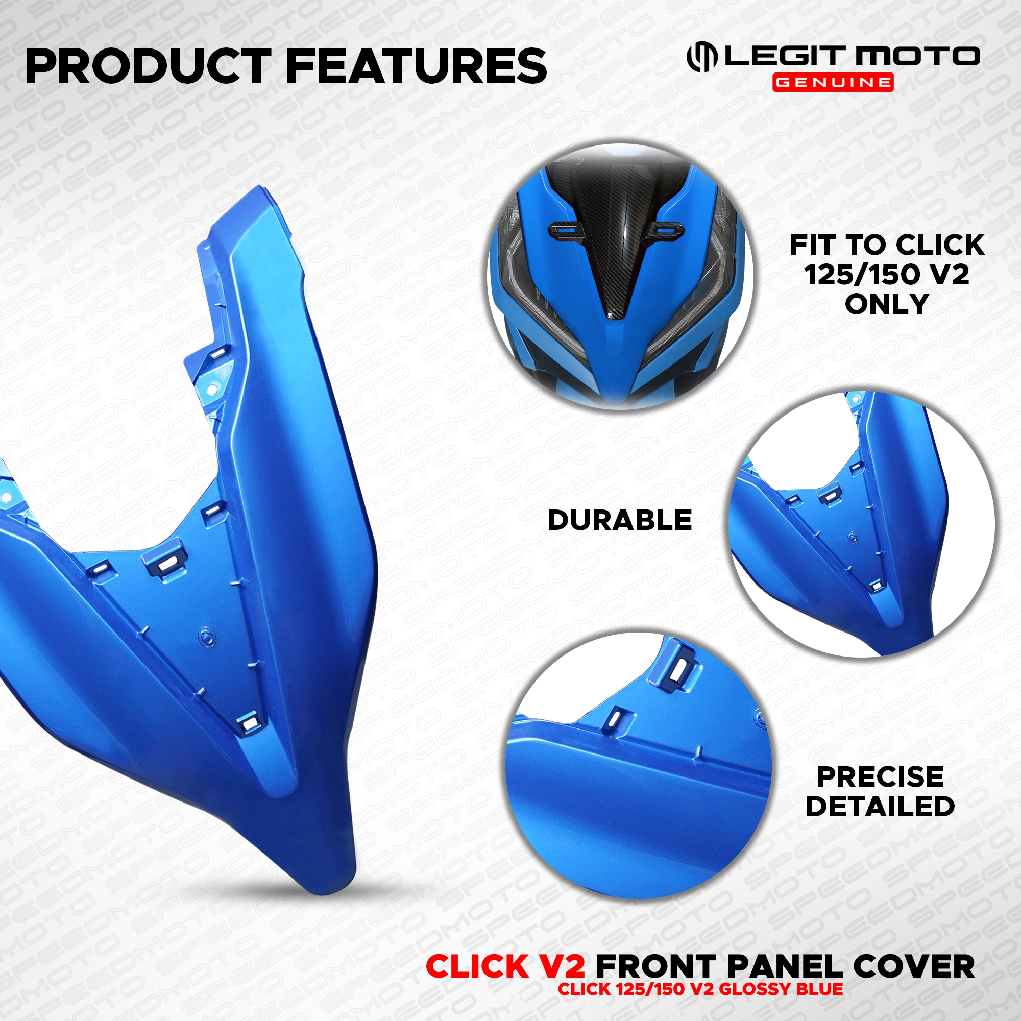 LEGITMOTO GENIUNE FRONT PANEL COVER L-7590 ANCHOR V SHAPE FOR CLICK V2 ...