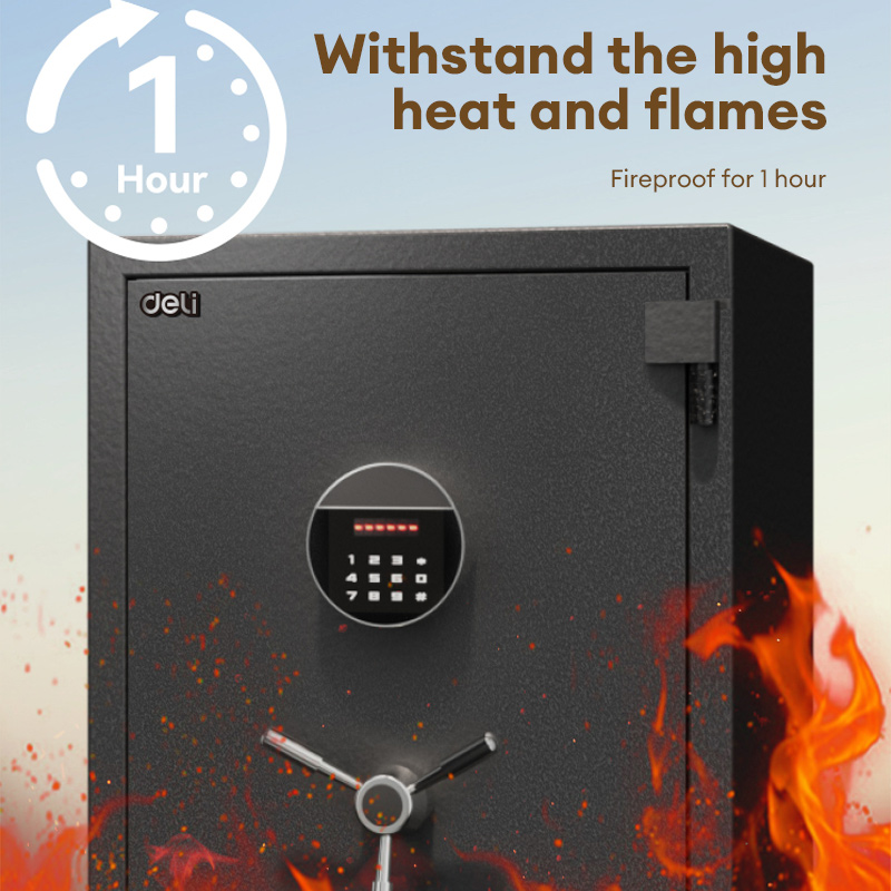 Deli Fireproof Electronic Digital Safety Vault Key Password Handle Safe ...
