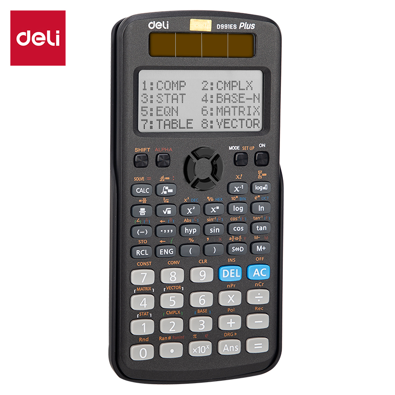 Deli Function Calculator Dual Power Multifunctional Large Display ...