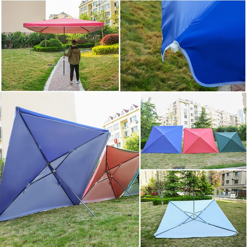 2M*2M Square Umbrella Outdoor big heavy duty Sun shade Retractable UV ...