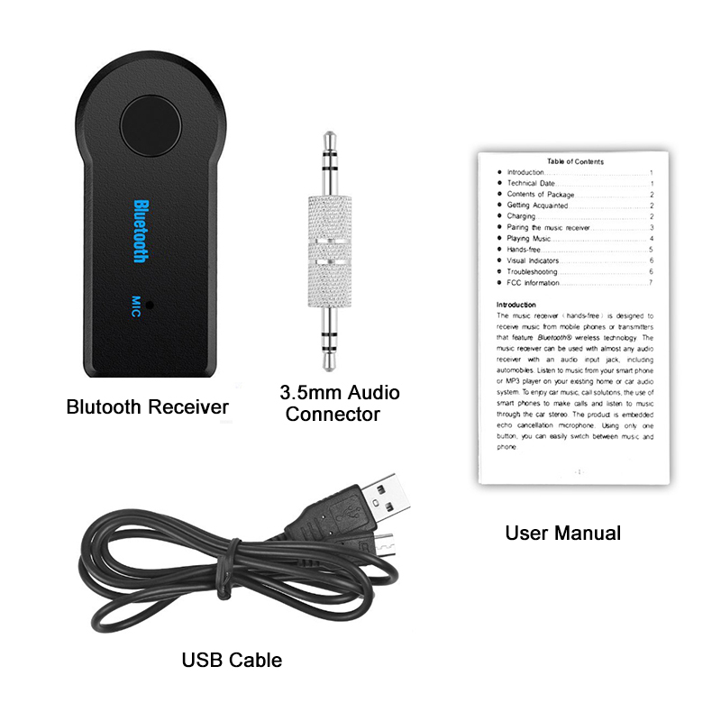 Car Bluetooth Adapter Receiver Transmitter Aux USB Mini Car Modulator 5 ...
