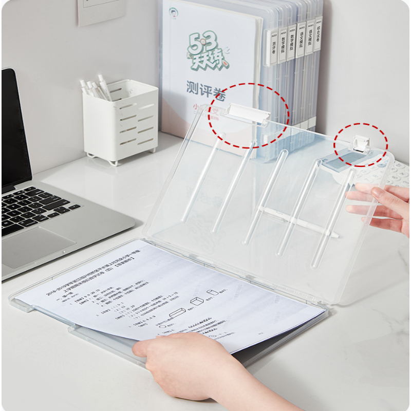 A4\A5 New File Box 3pcs Transparent Storage Box Portable File Case ...