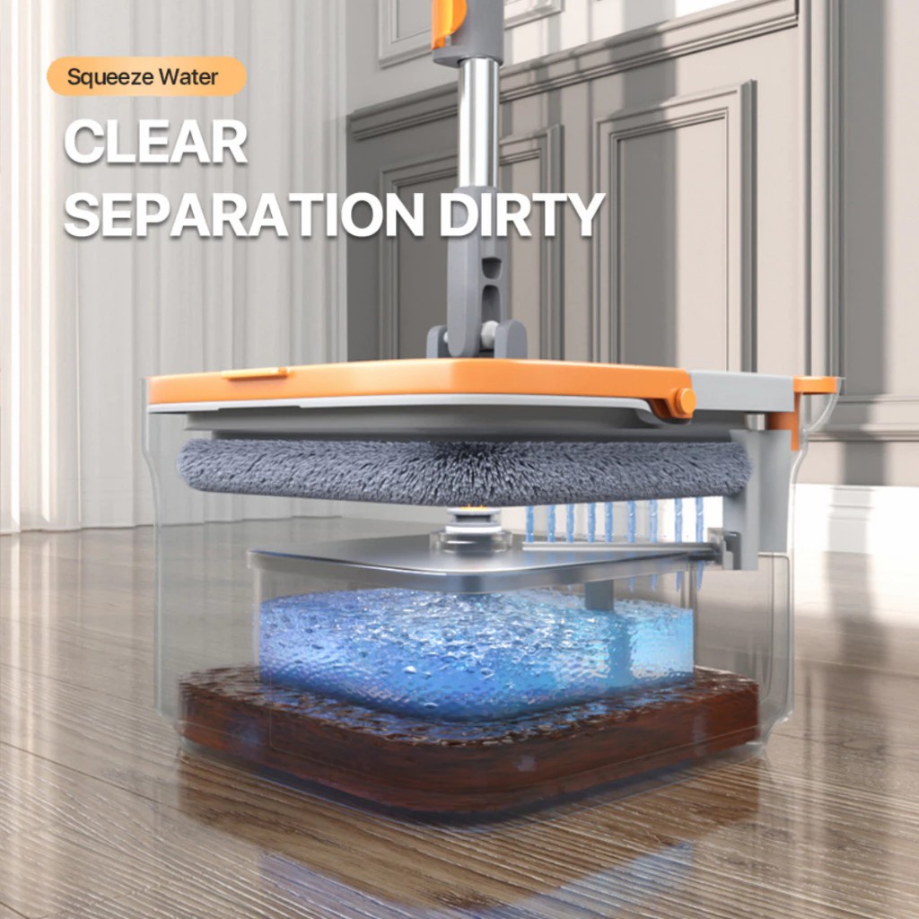 Multifunction Self Wash Spin Mop Flat 360 Rotating Cleaner With Turbo ...