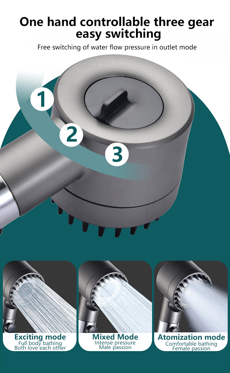 MANUYAMA Shower Head With Filter Head Nozzle High Pressure Booster ...
