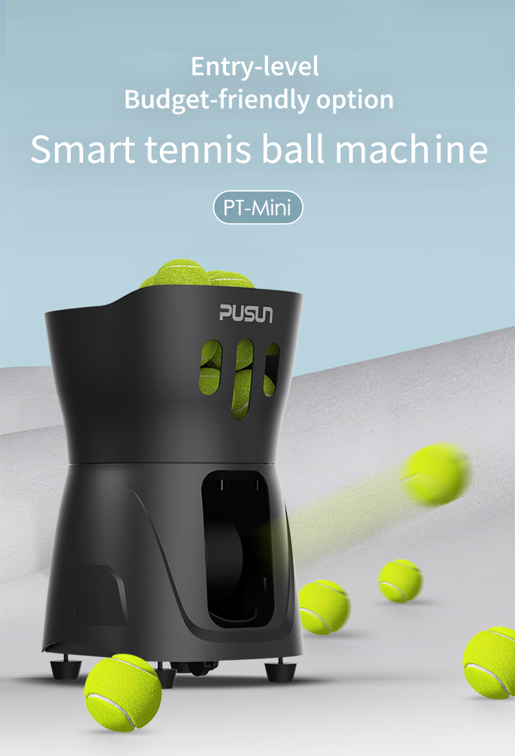 PUSUN Tennis Ball Machine PT-Mini Compact Outdoor Indoor Tennis ...