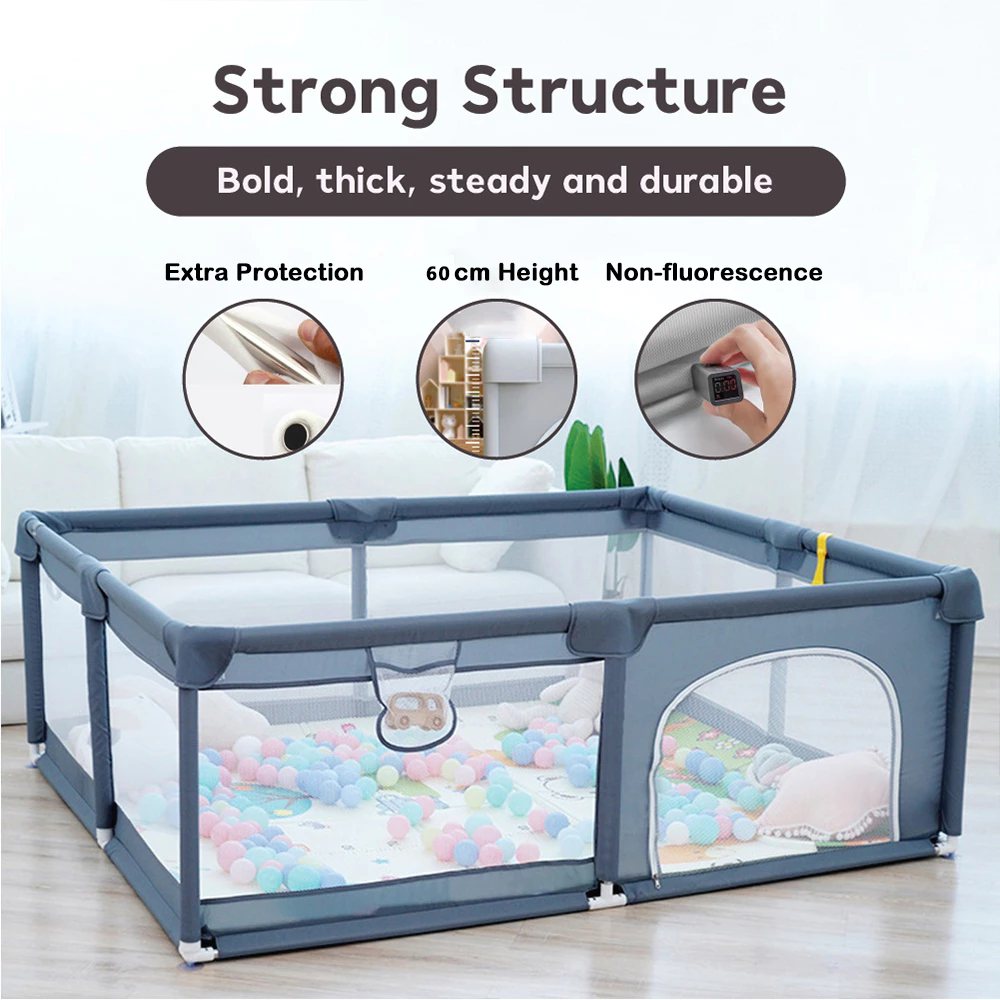 CIVICO BEBE Playpen For Baby Folding Baby Playpen And Indoor Breathable ...