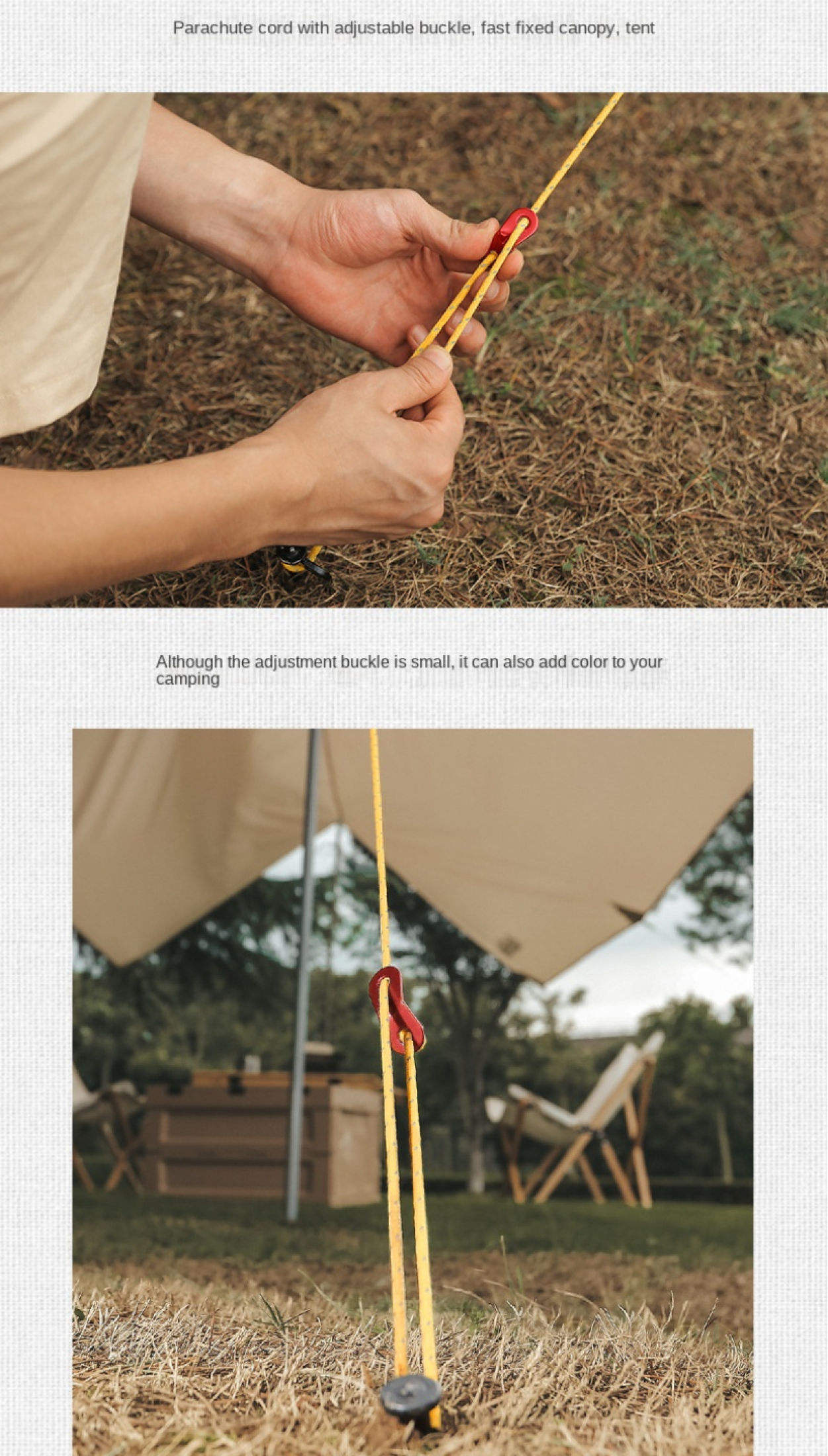 4M Camping Equipment Rope Outdoor Umbrella Rope Tent Fixed Rope Canopy ...
