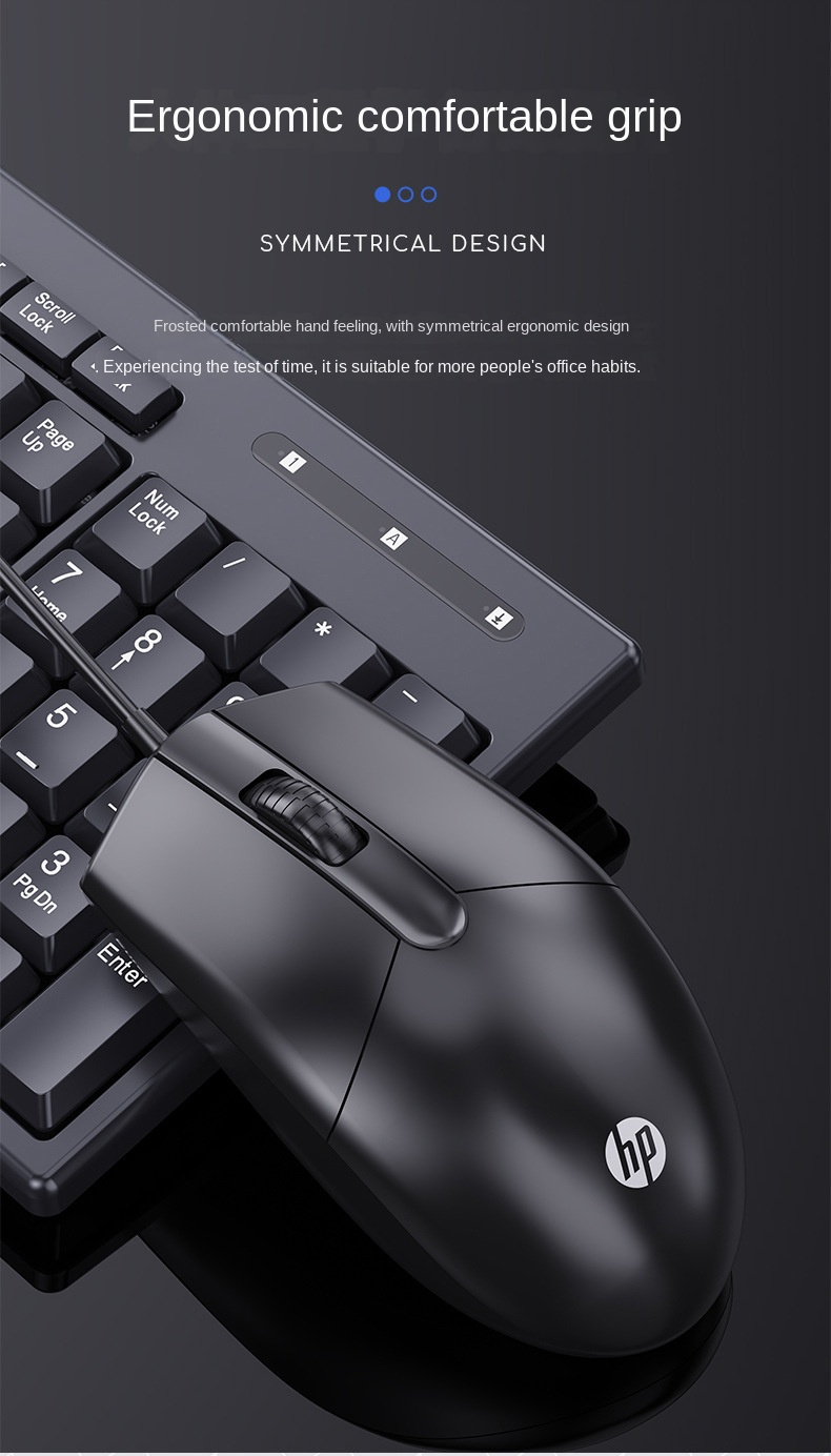 HP Wired Mouse M260 1200dip Optical Computer Mouse Office Ergonomic USB ...