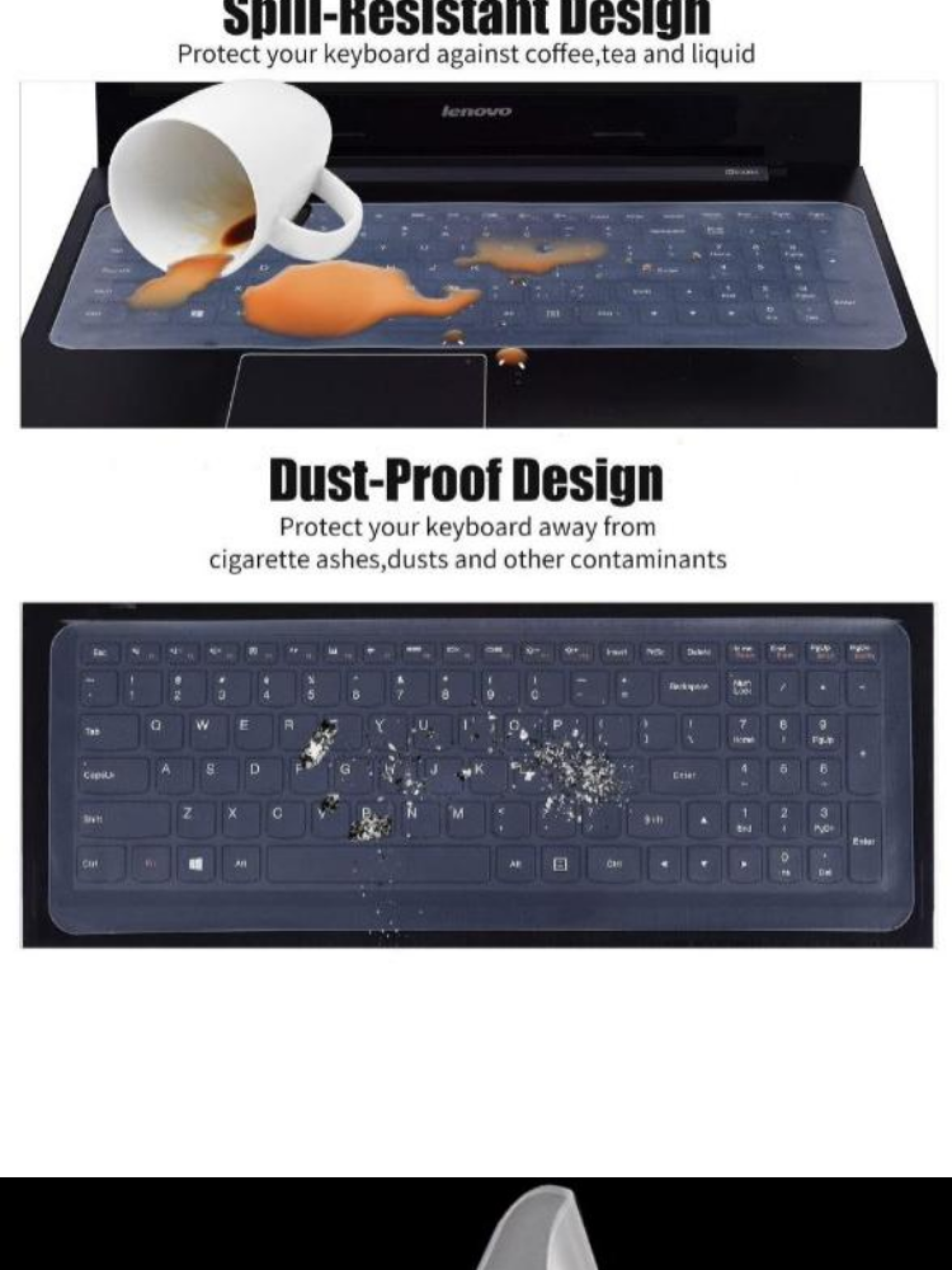 Keyboard Protector Cover Universal Silicone for PC and 14.0/15.6 inch ...