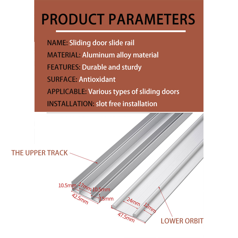 Aluminum alloy wardrobe sliding door slide rail and pulley wheel 1.5 ...