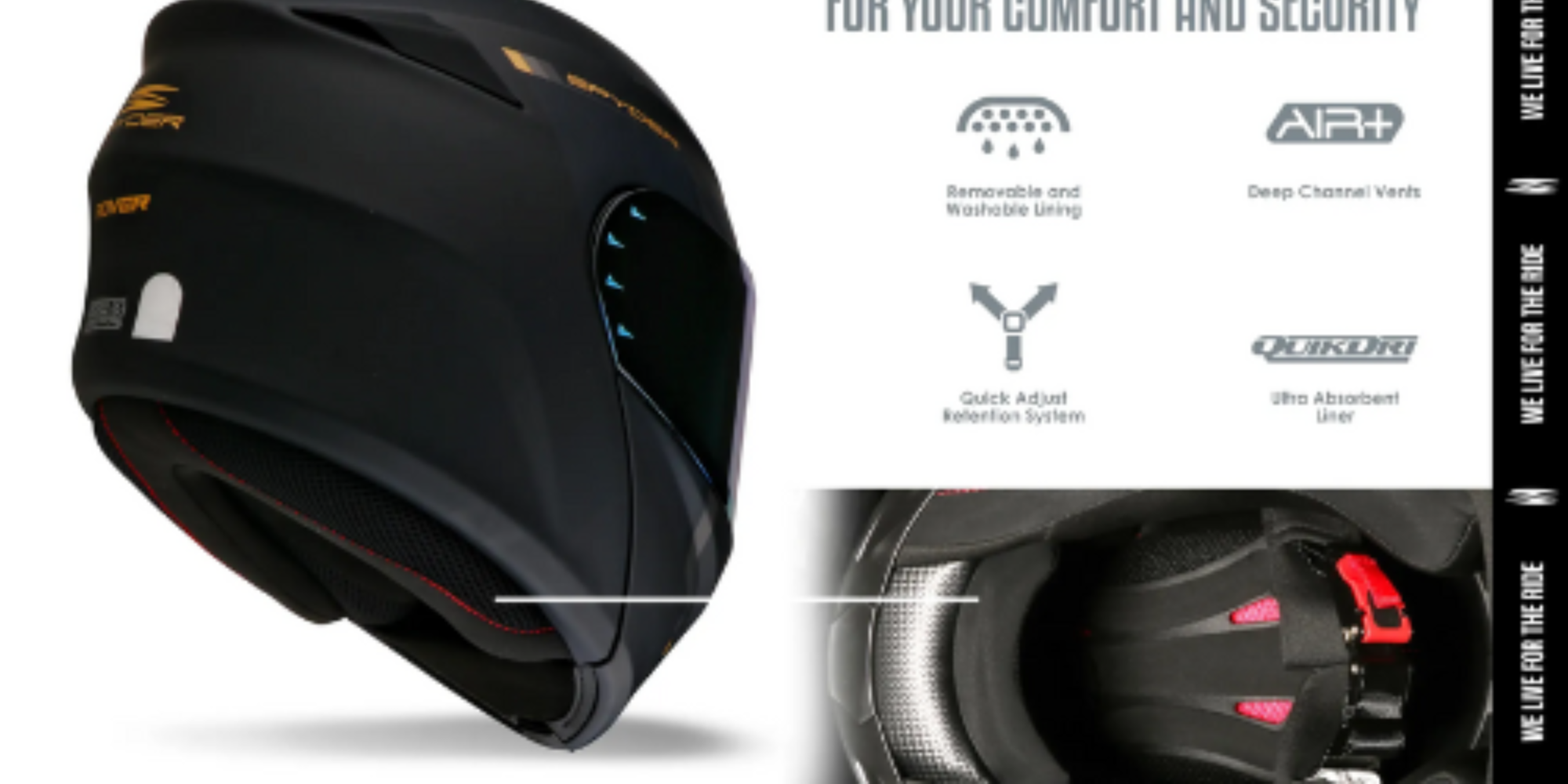 【EAGLE SPEED】SPYDER MODULAR HELMET ROVER V2 MATTE BLACK GOLD DUAL VISOR ...