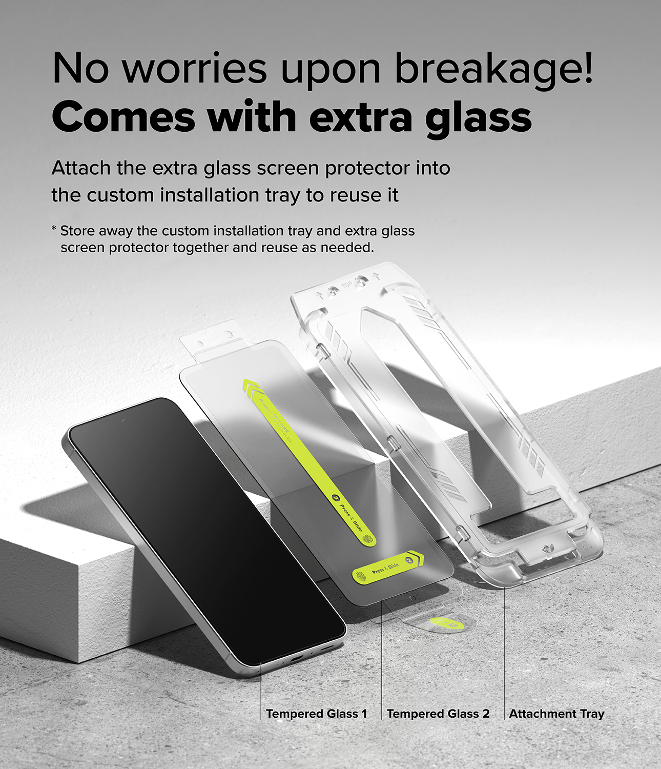 Ringke Easy Slide Tempered Glass Screen Protector for Samsung Galaxy ...