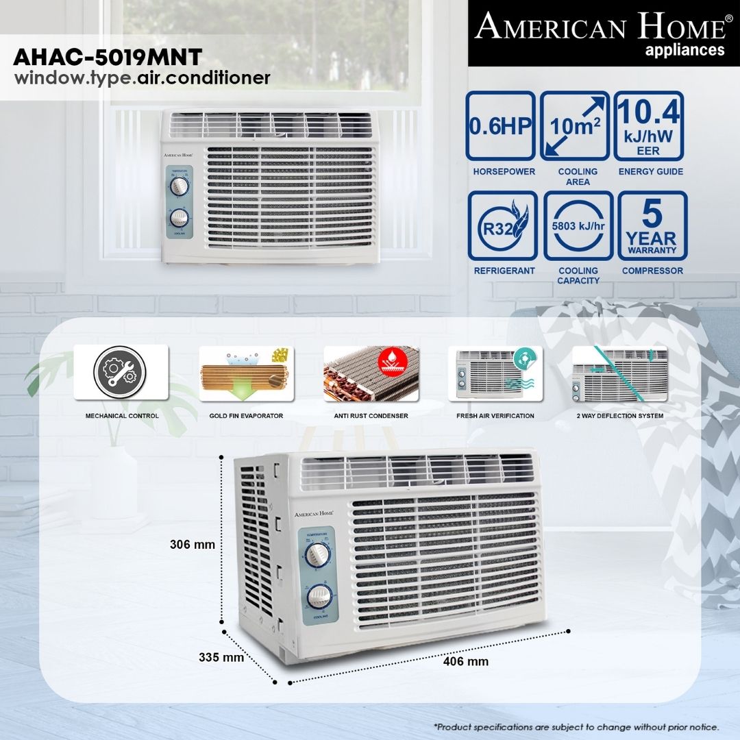 American Home Window Type Air-condition with Desk Fan (AHAC-5019MNT 0 ...