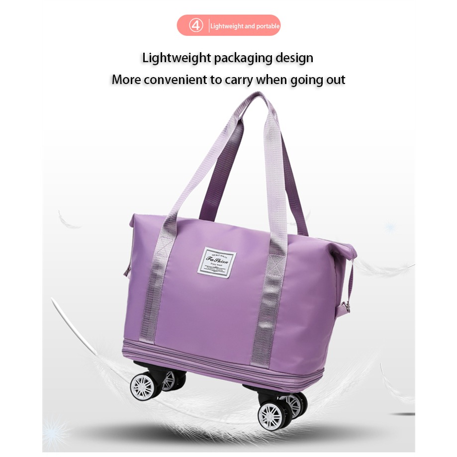 Universal Wheel Folding Luggage Bag Air Consignment Bag Oversized ...