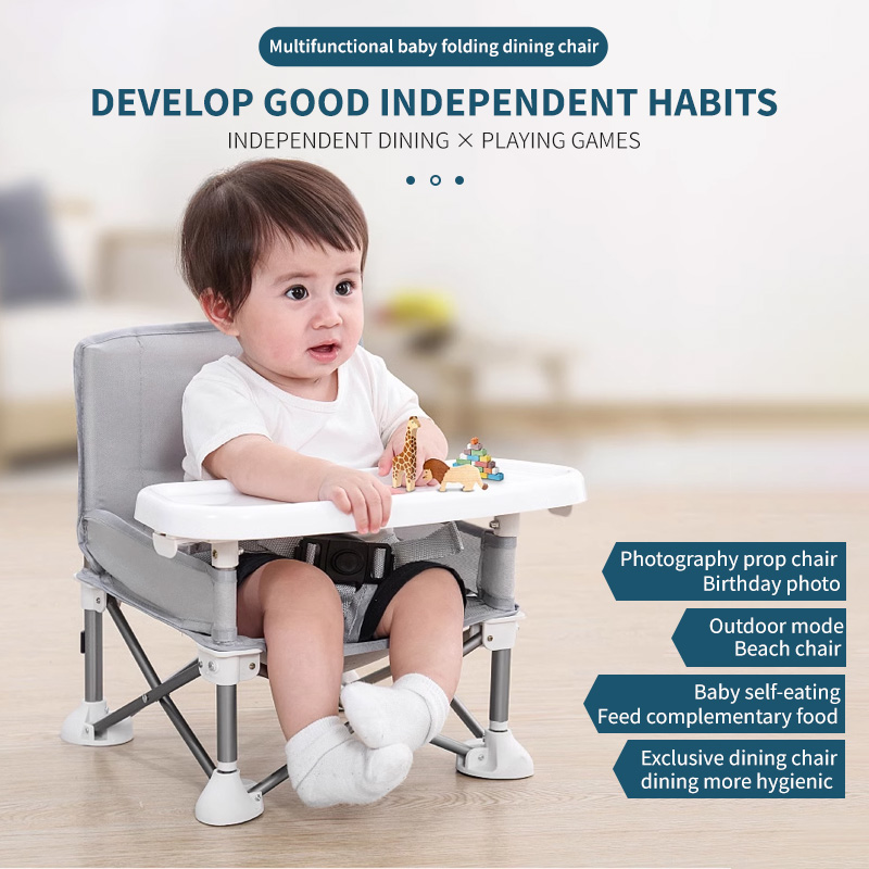 Baby Feeding Chair Children Folding Dining Chair Adjustable Eating ...
