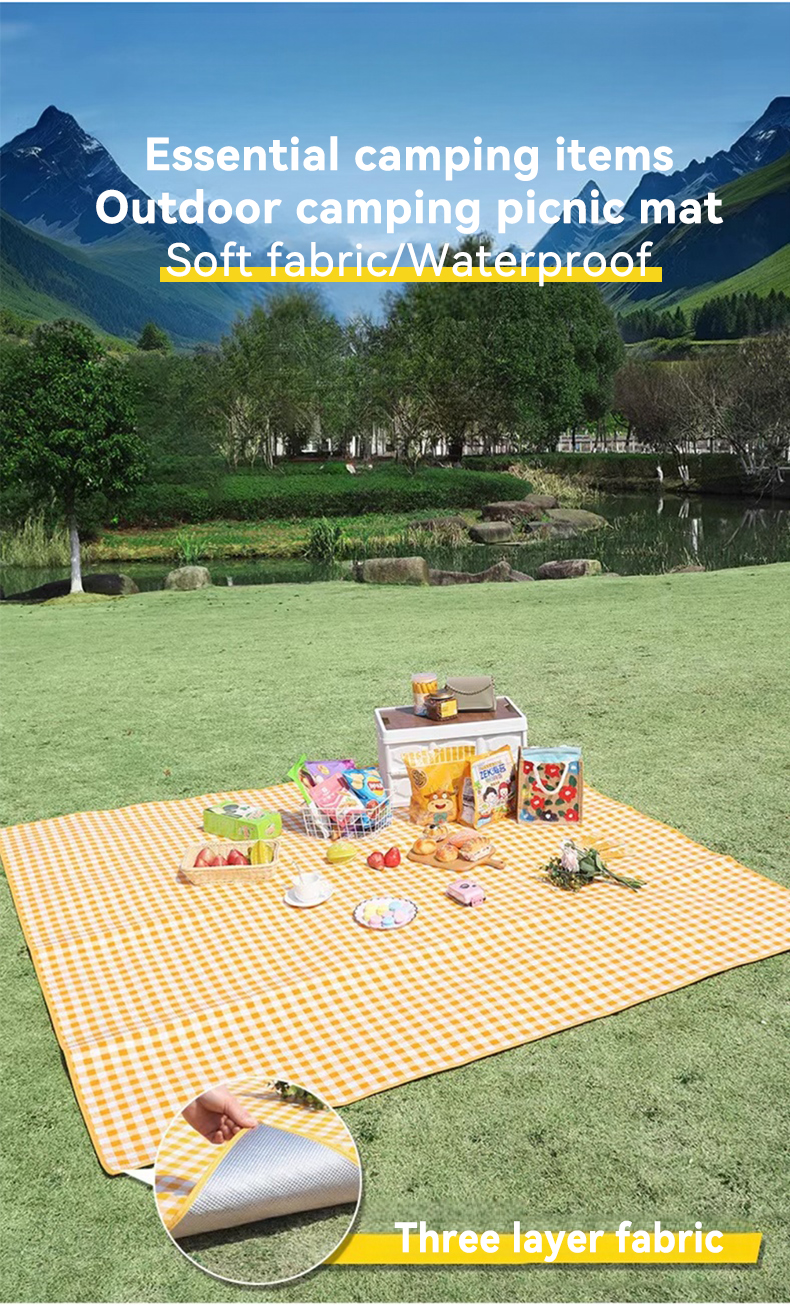 ODS Portable Waterproof Picnic Mat Outdoor Camping Rug Thick Easy to ...