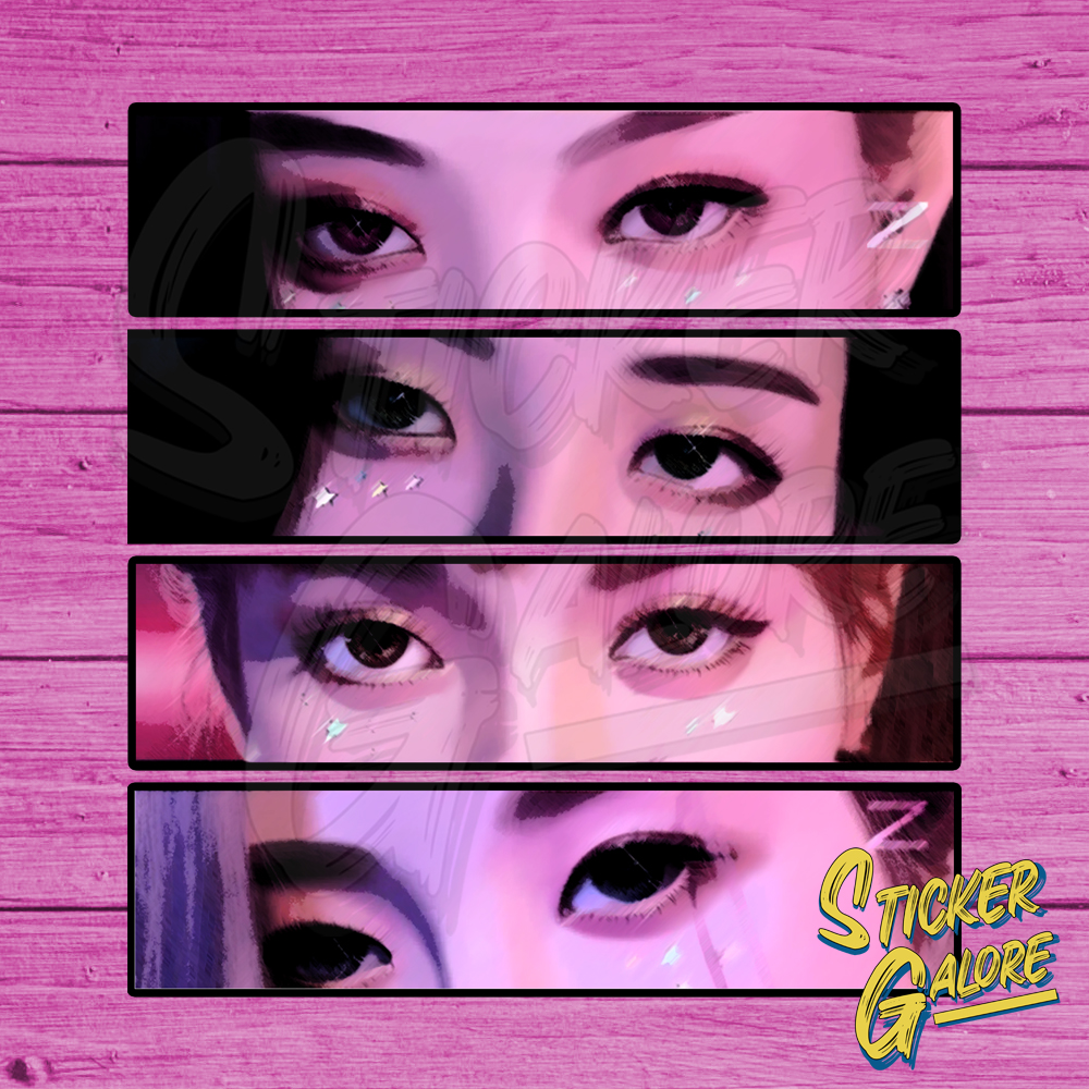 BLACKPINK EYE SLAP STICKERS (WATERPROOF SCRATCH PROOF VINYL LAMINATED ...