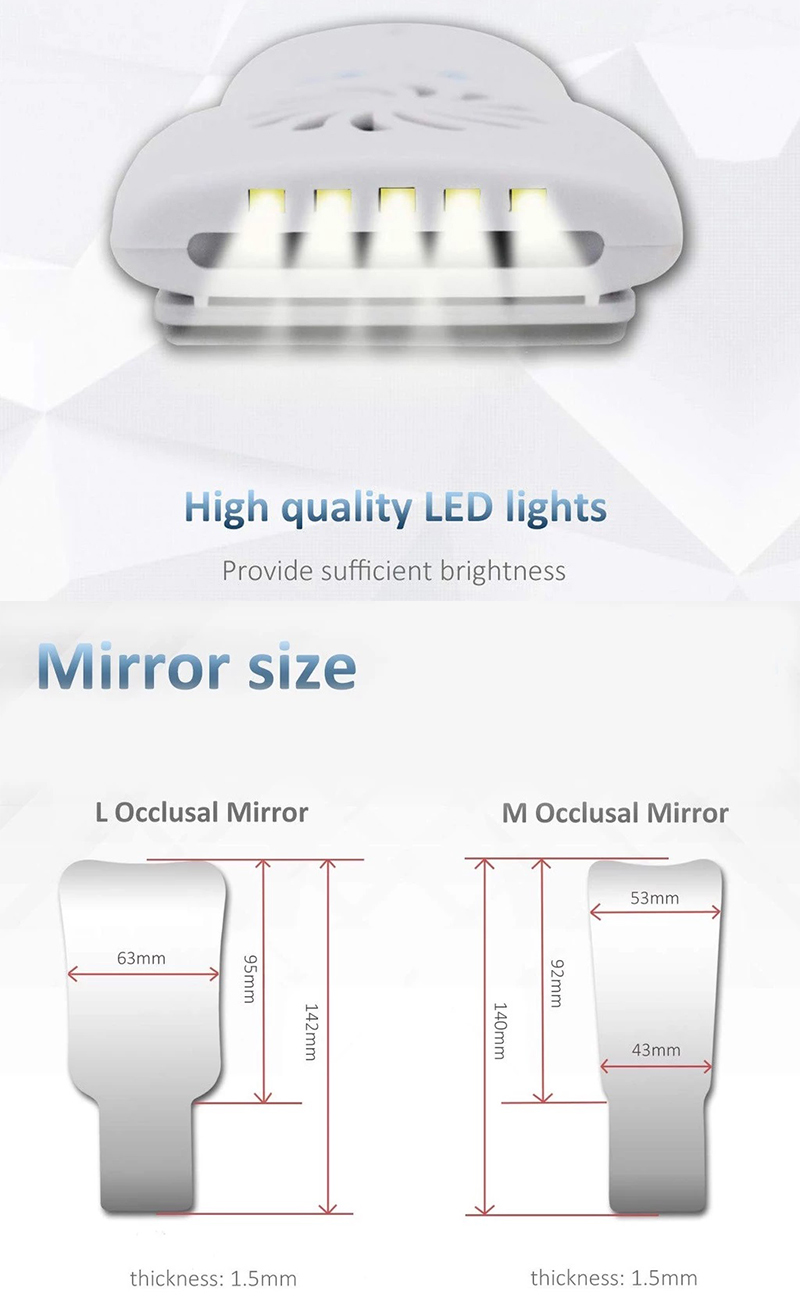 LED Auto Anti-Fog Dental Mirror – For Intraoral Photography & Orthodontics, Reflector Tool