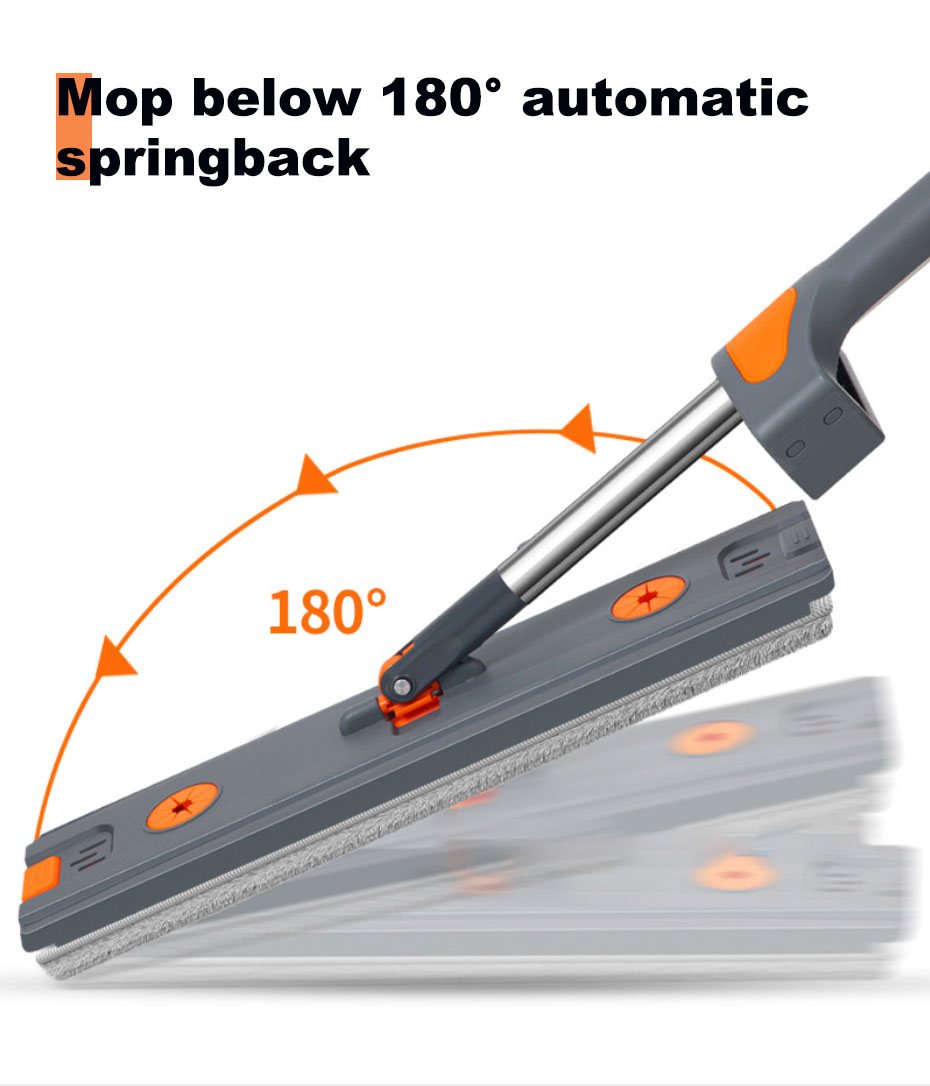 NEW 45CM Flat Mop Map Floor Cleaning Floor Mop Heavy Duty With Scraper ...