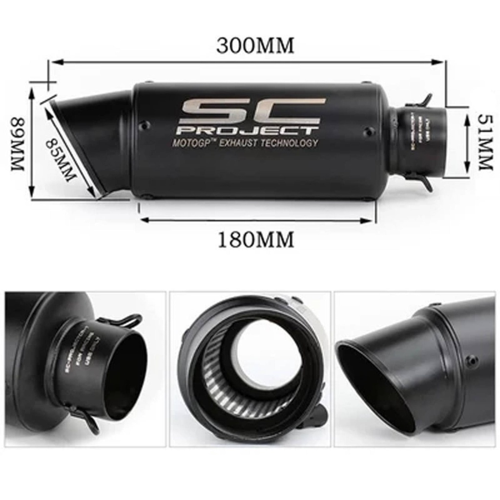 SC Project Exhaust Pipe Universal motorcycle exhaust muffler pipe tail ...