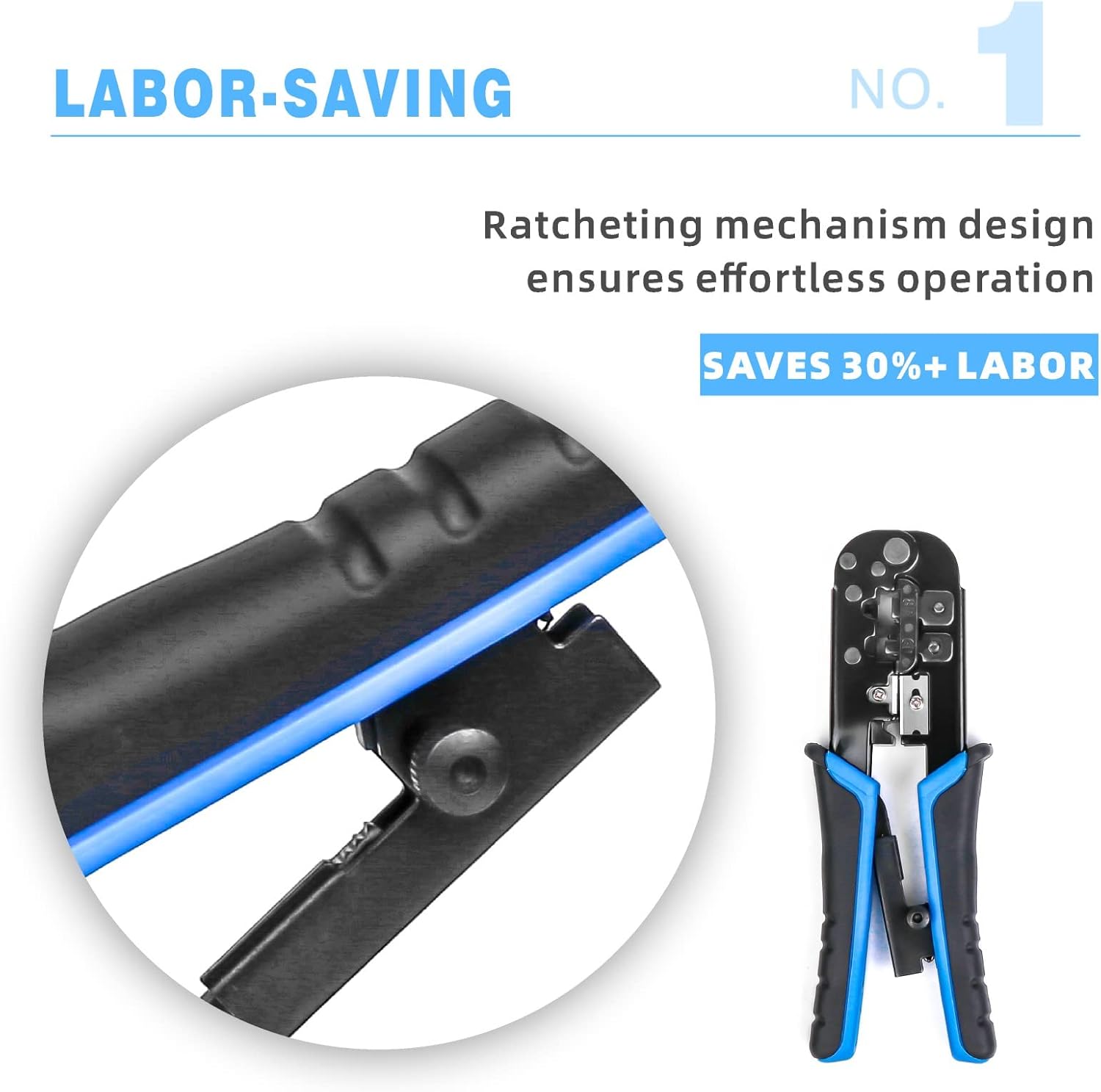NetCraft Professional RJ45 Crimping Tool Network Pliers for Ethernet ...