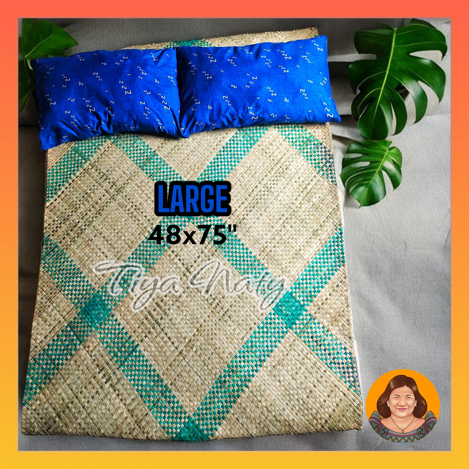 TIYA NATY Handwoven Native Banig Filipino Sleeping Mat for home bedroom ...