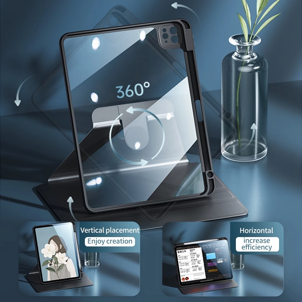 Actual for iPad Case 360 Rotation Gen10 Pro11 Air4 Air5 Case Gen9/8 /7 ...