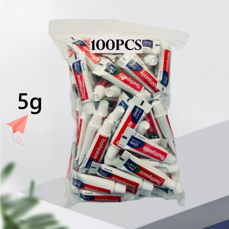 Toothpaste 5g 100pcs Hotel Supplies Toothpaste Mini Tube Travel MON ...