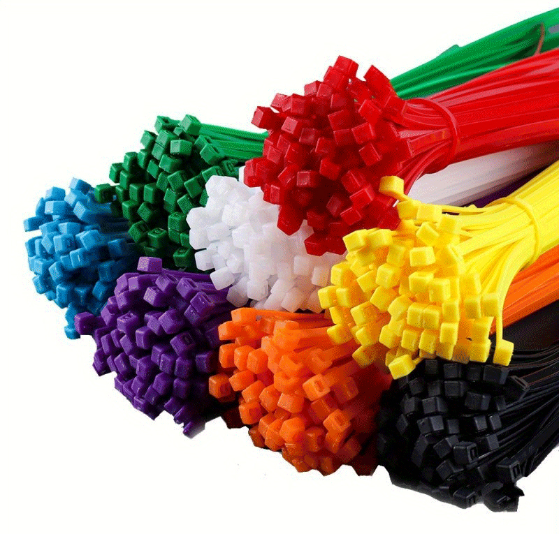100PCS/Pack Colored Nylon Cable Ties Multipurpose Self Locking Zip Wire ...