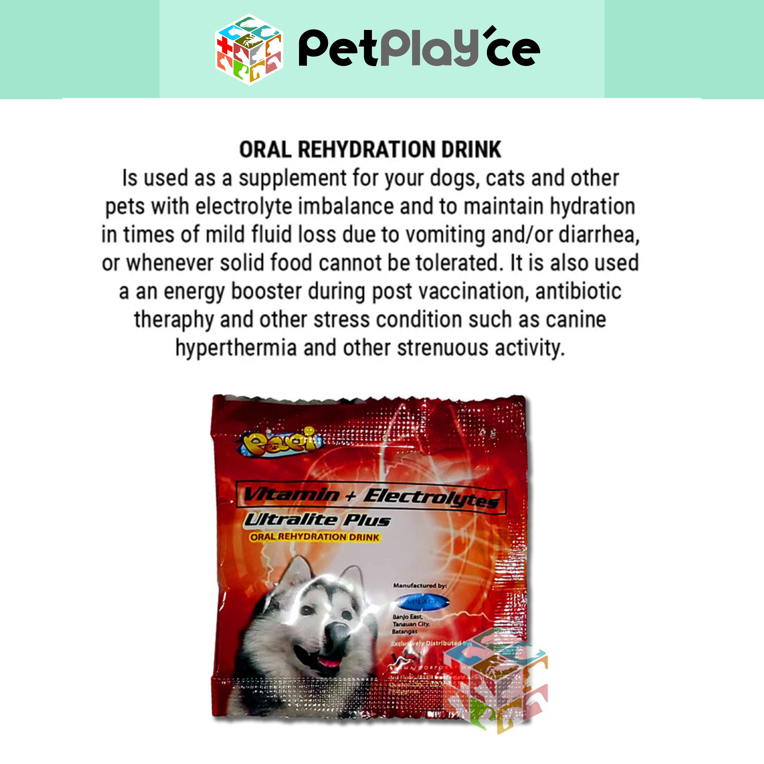 Electrolyte Imbalance Dog Electrolyte Drink Petdelyte 50g Papi