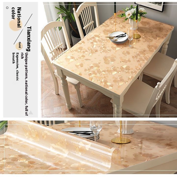 2025 Table Cloth PVC Transparent Patterned Waterproof Oil Heat ...