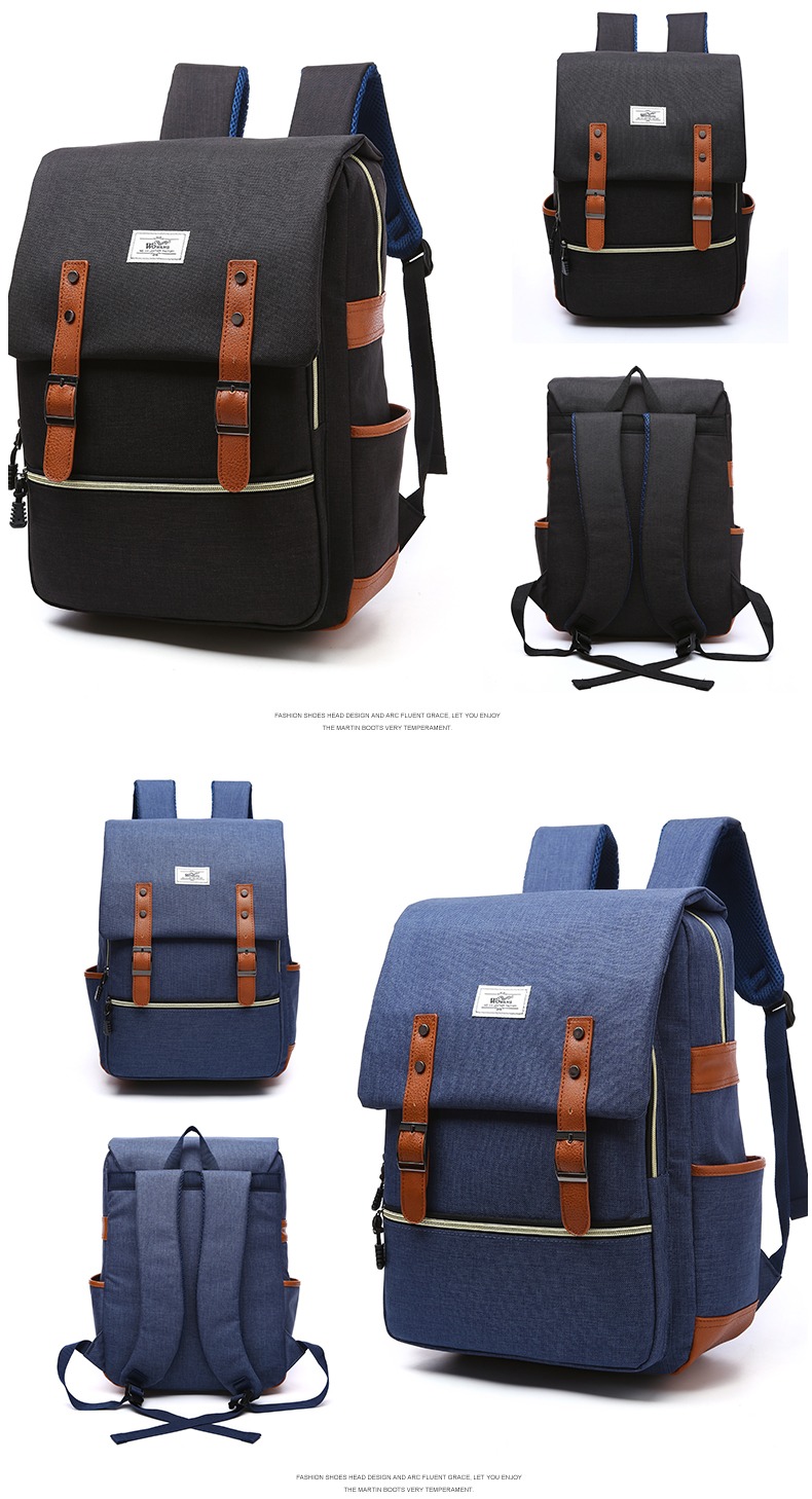 COD Japanese backpack laptop backpack large cover type travel bag nylon ...