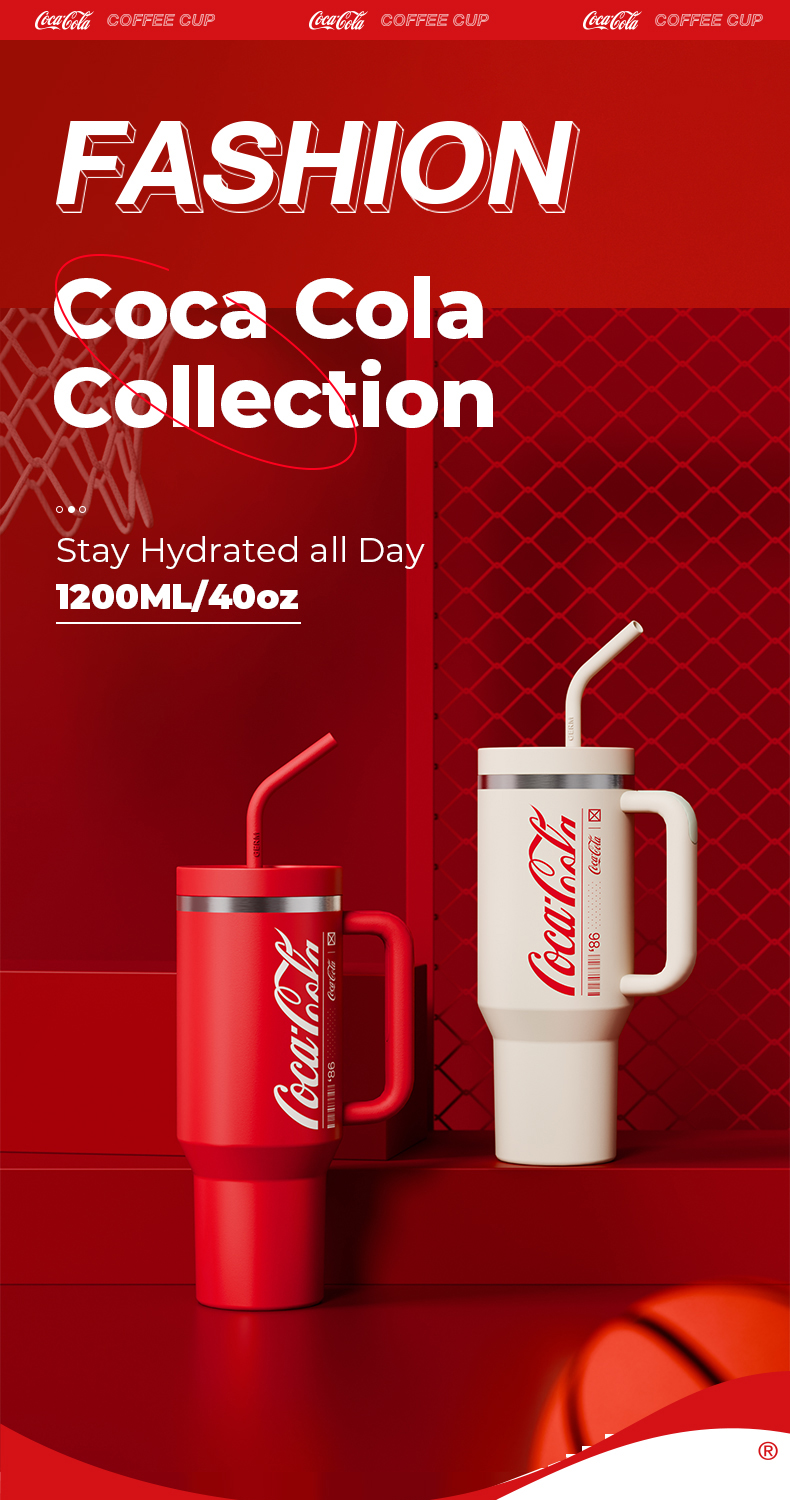 GERM x Coca-Cola DB149 Thermos Cup – 1200ML Sippy Bottle with 316 ...