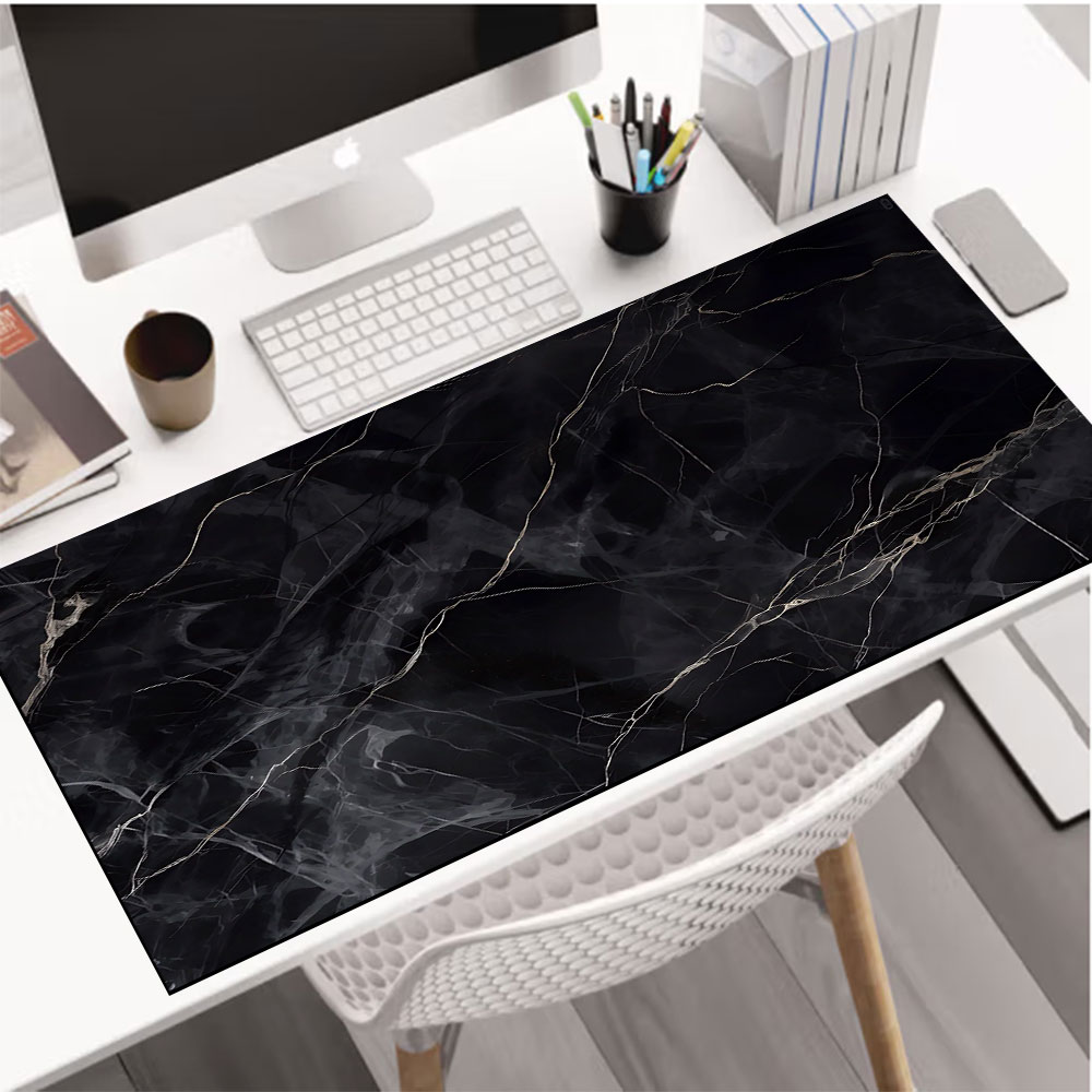 1pc black Marble texture Large Mouse Pad computer mat Desk Mat keyboard ...