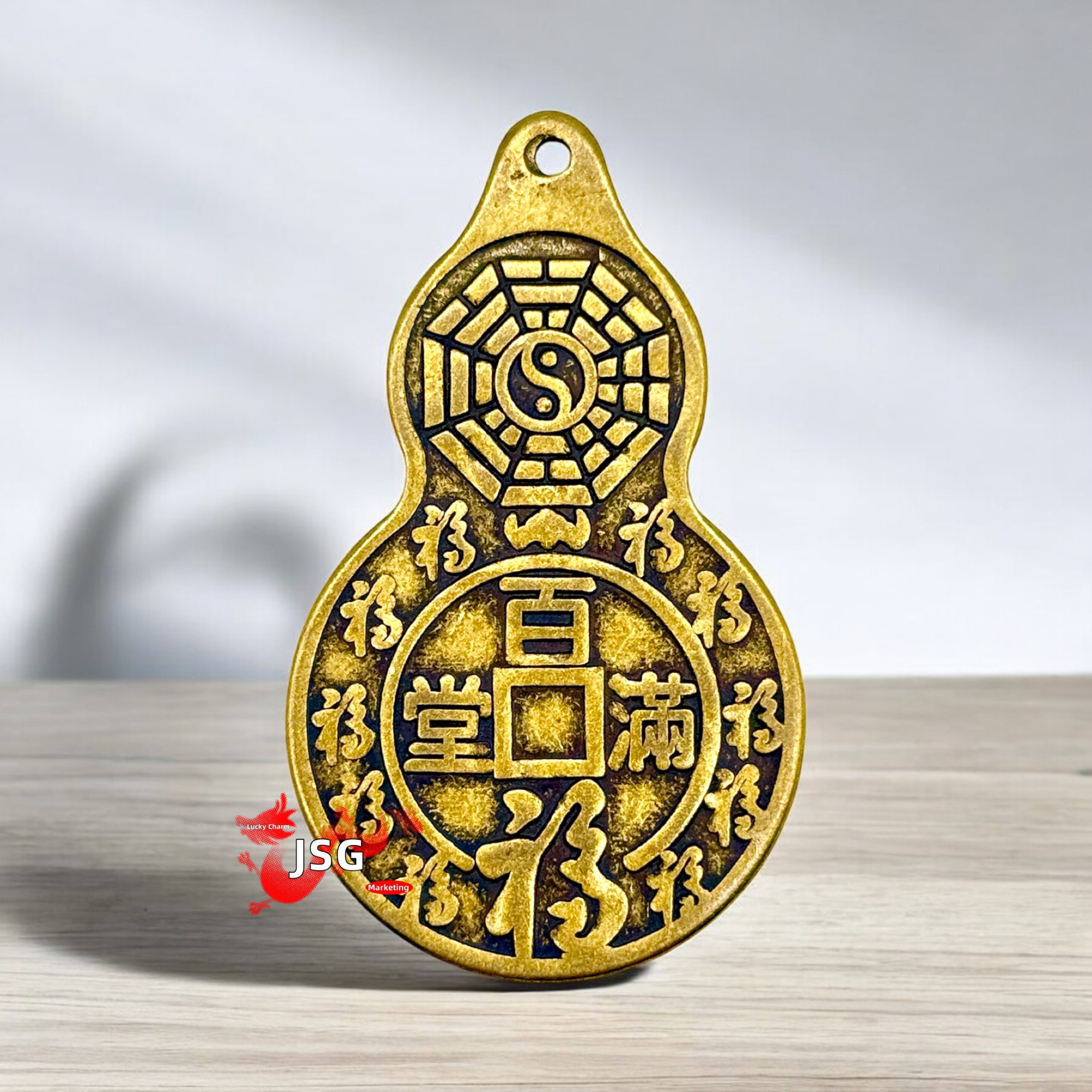 Feng shui Lucky Charm Brass WuLou Amulet Hulu Coin Amulet Good For ...