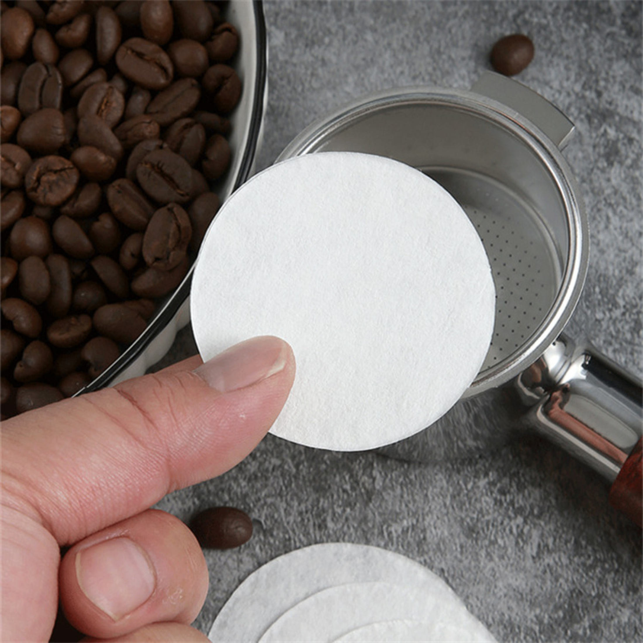 51/53/58mm Coffee Filter Paper Portafilter Basket Round Coffee Maker ...