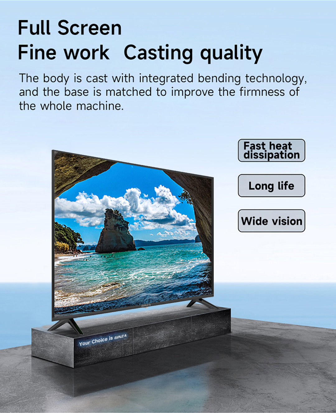 GINZA SMART TV 50 55 65 inches Android TV Large inch 1080p flat screen ...