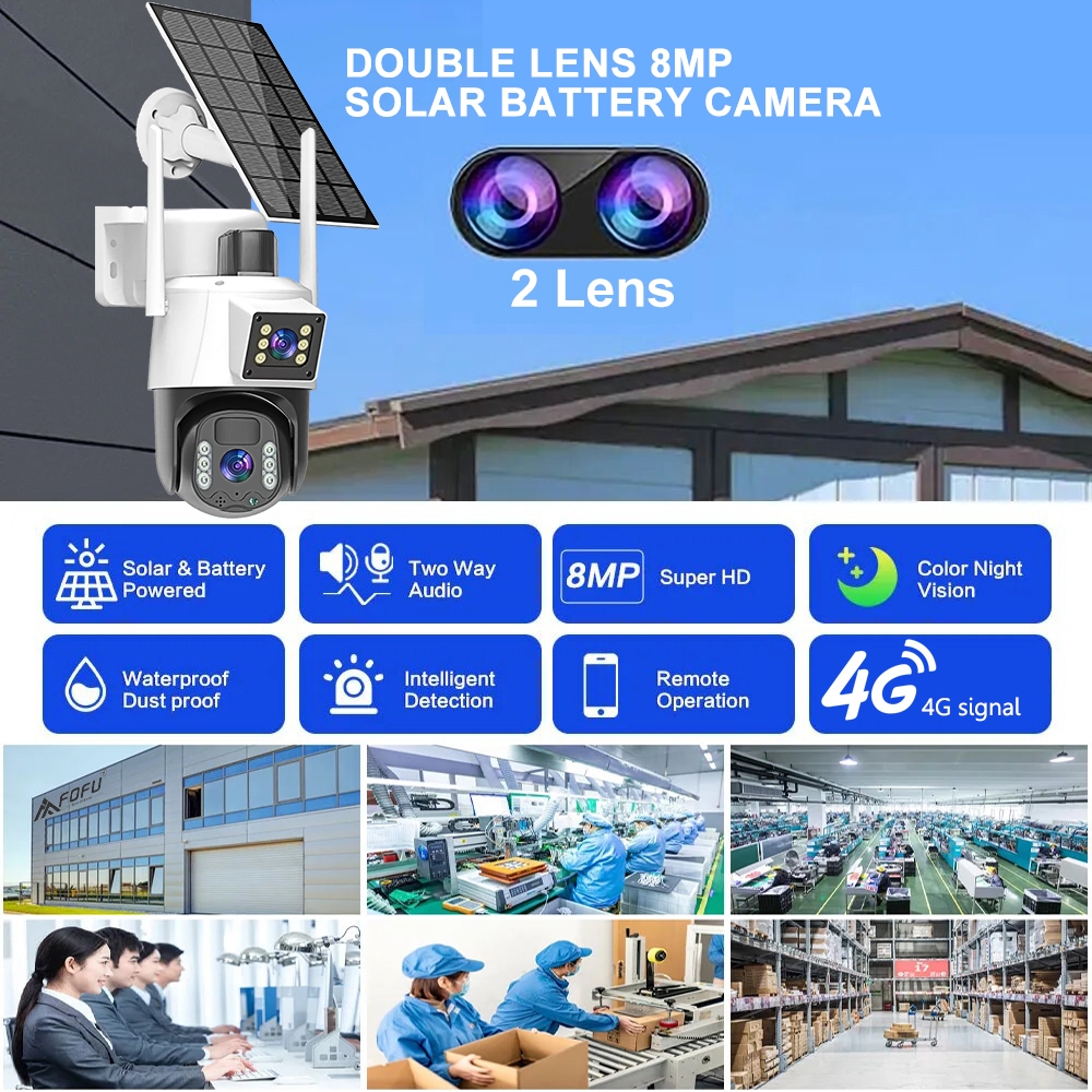 Expose Solar CCTV Camera Outdoor With WiFi Muilt Lens 4G CCTV No WiFi ...