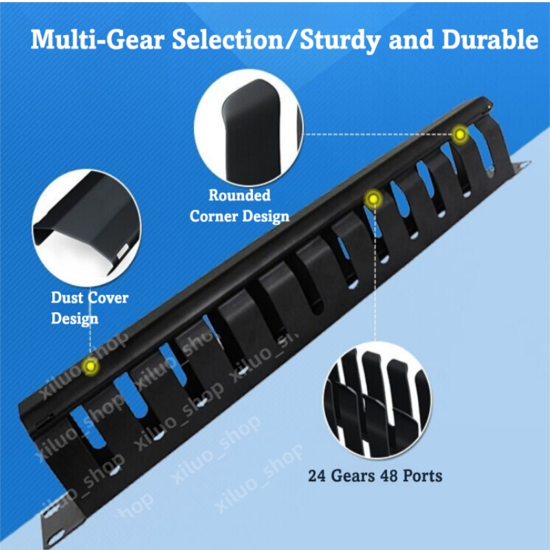 24 level 48 port thickened metal cable rack cabinet cable organizer ...