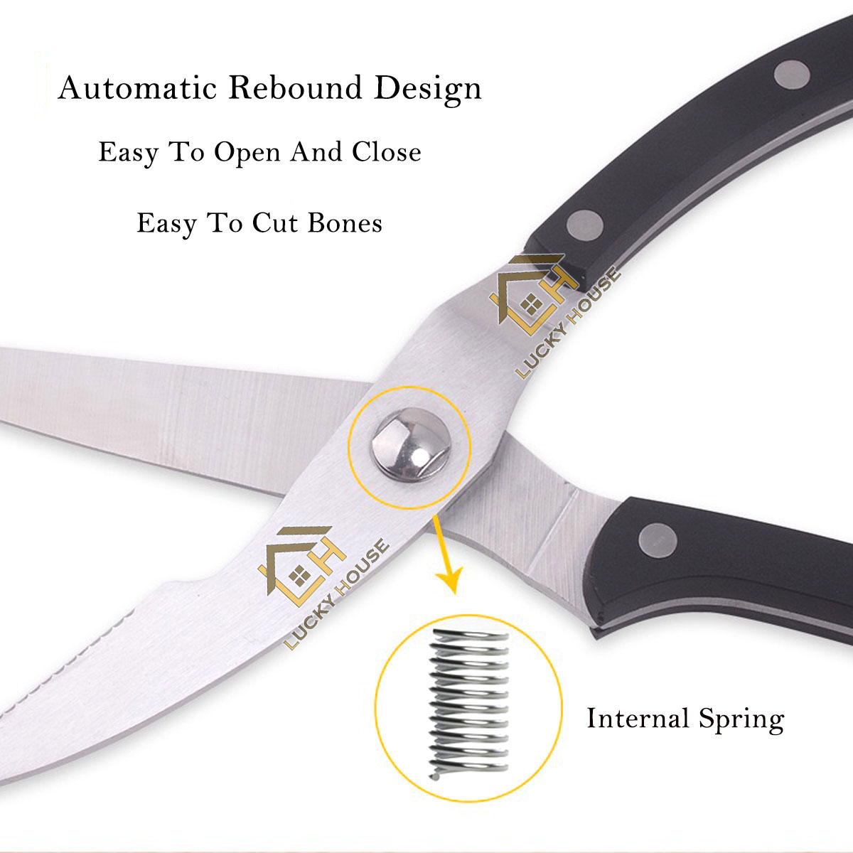 1688# Multifunctional Kitchen Scissors Stainless Steel Automatic ...