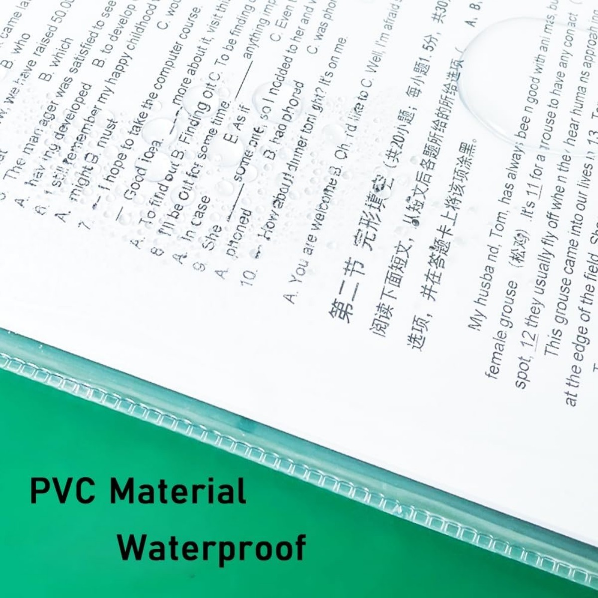 12Pcs Long/B6 Transparent File Zipper Bags Plastic Envelopes Poly Zip ...
