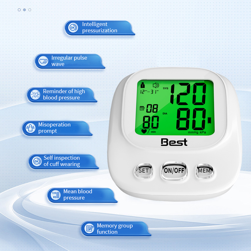 Best Digital blood pressure monitor BP voice function three-color ...