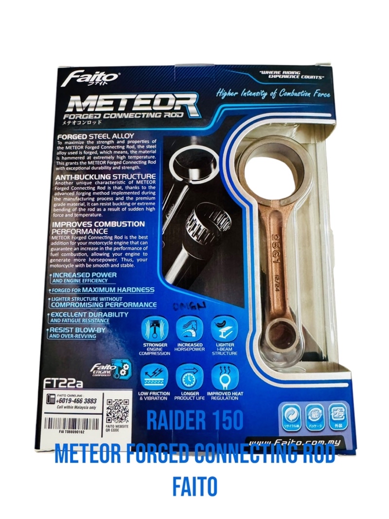 FAITO METEOR FORGED CONNECTING ROD RAIDER150 SUZUKI STD | Shopee ...